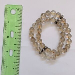 Semi-Precious Beaded Bracelet Natural Transparent Quartz